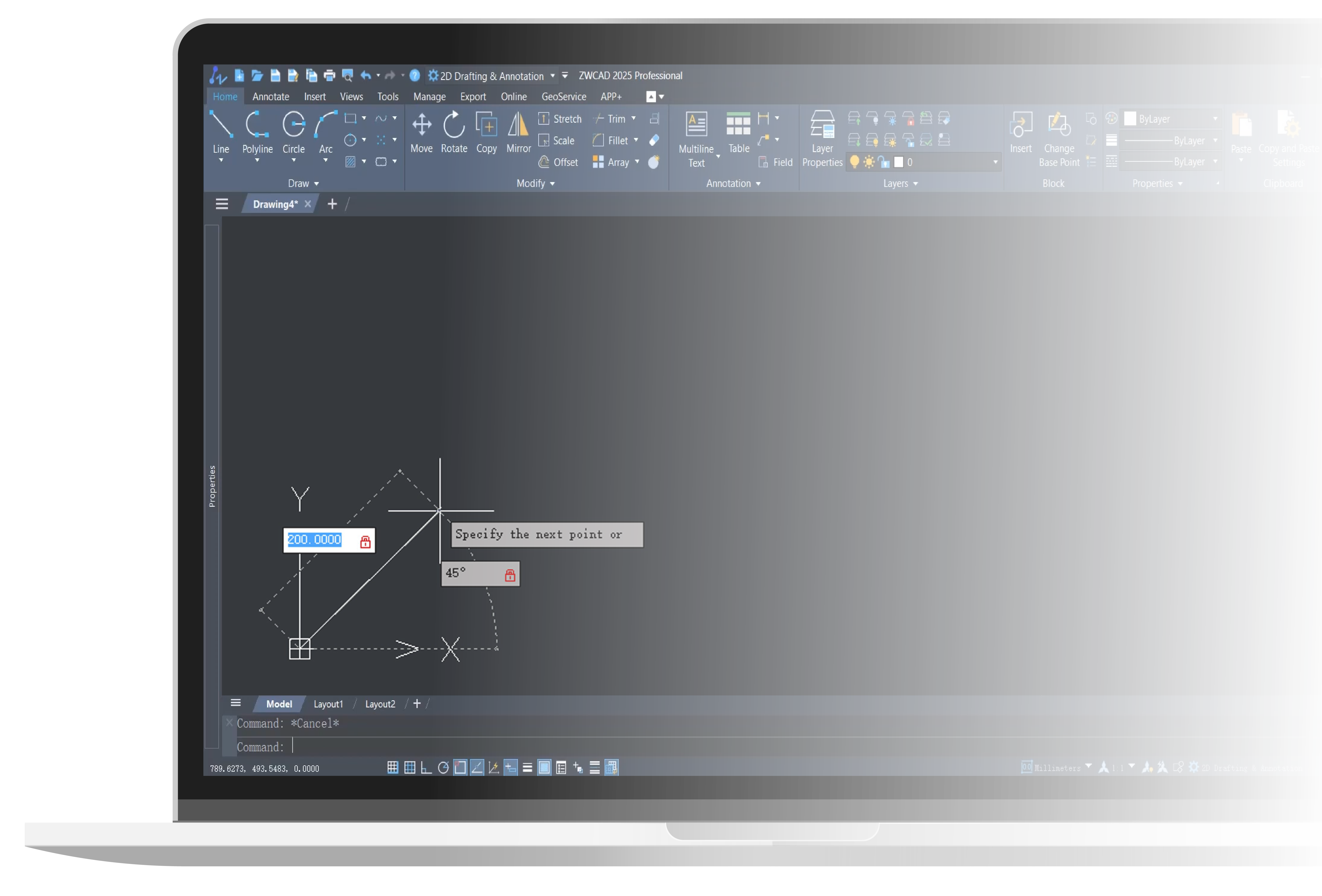 ZWCAD ดีไหม Dynamic Input