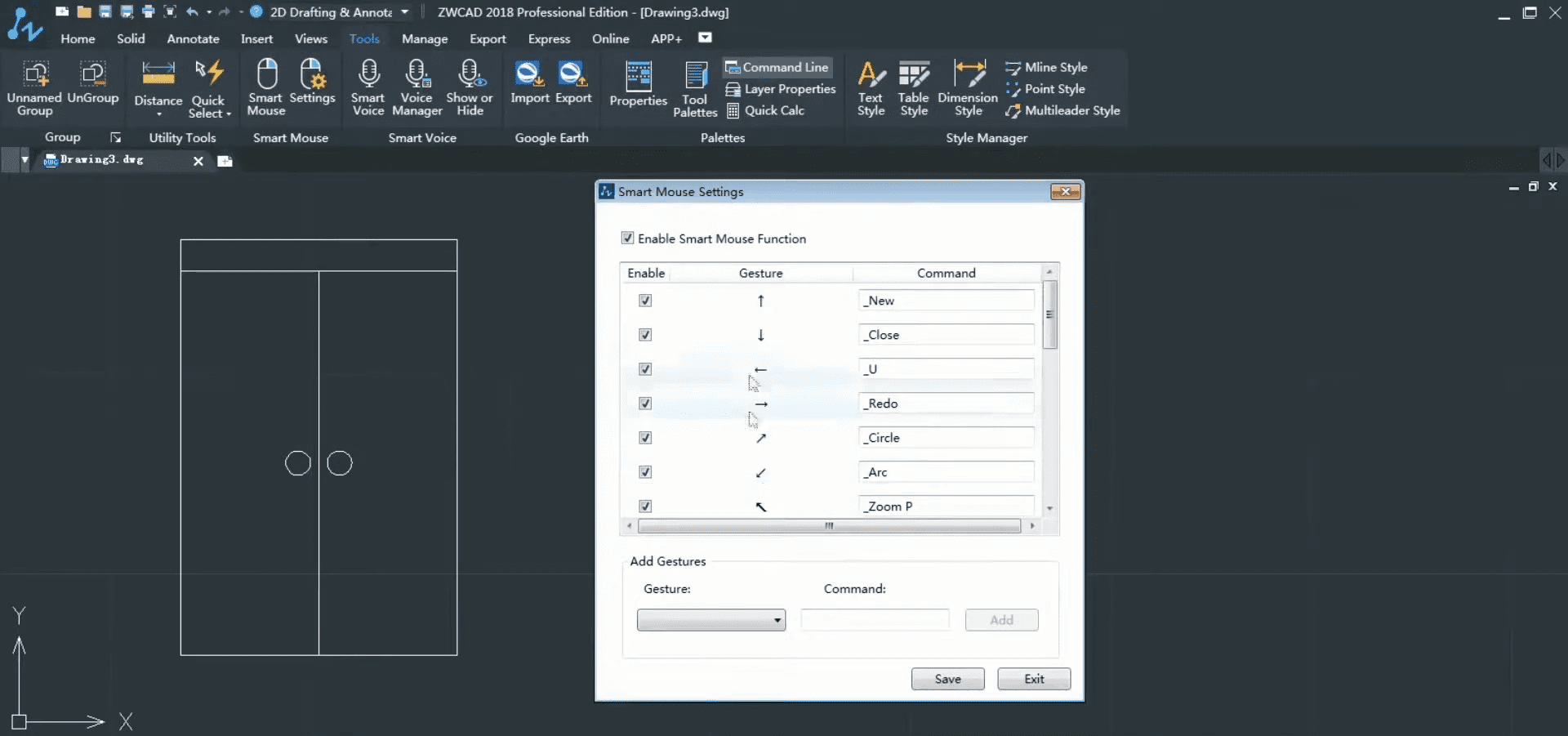 Smart Mouse Enable Gesture Command