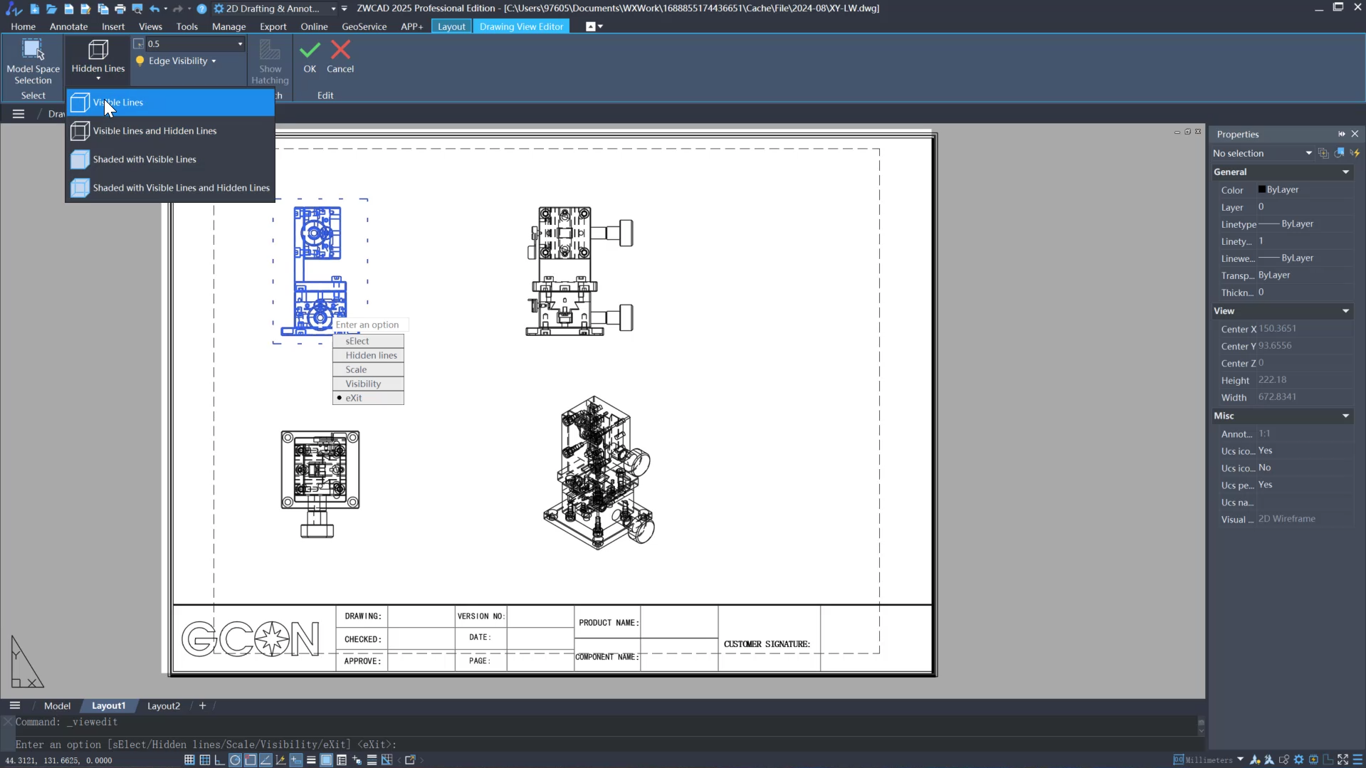 Drawing View Editor