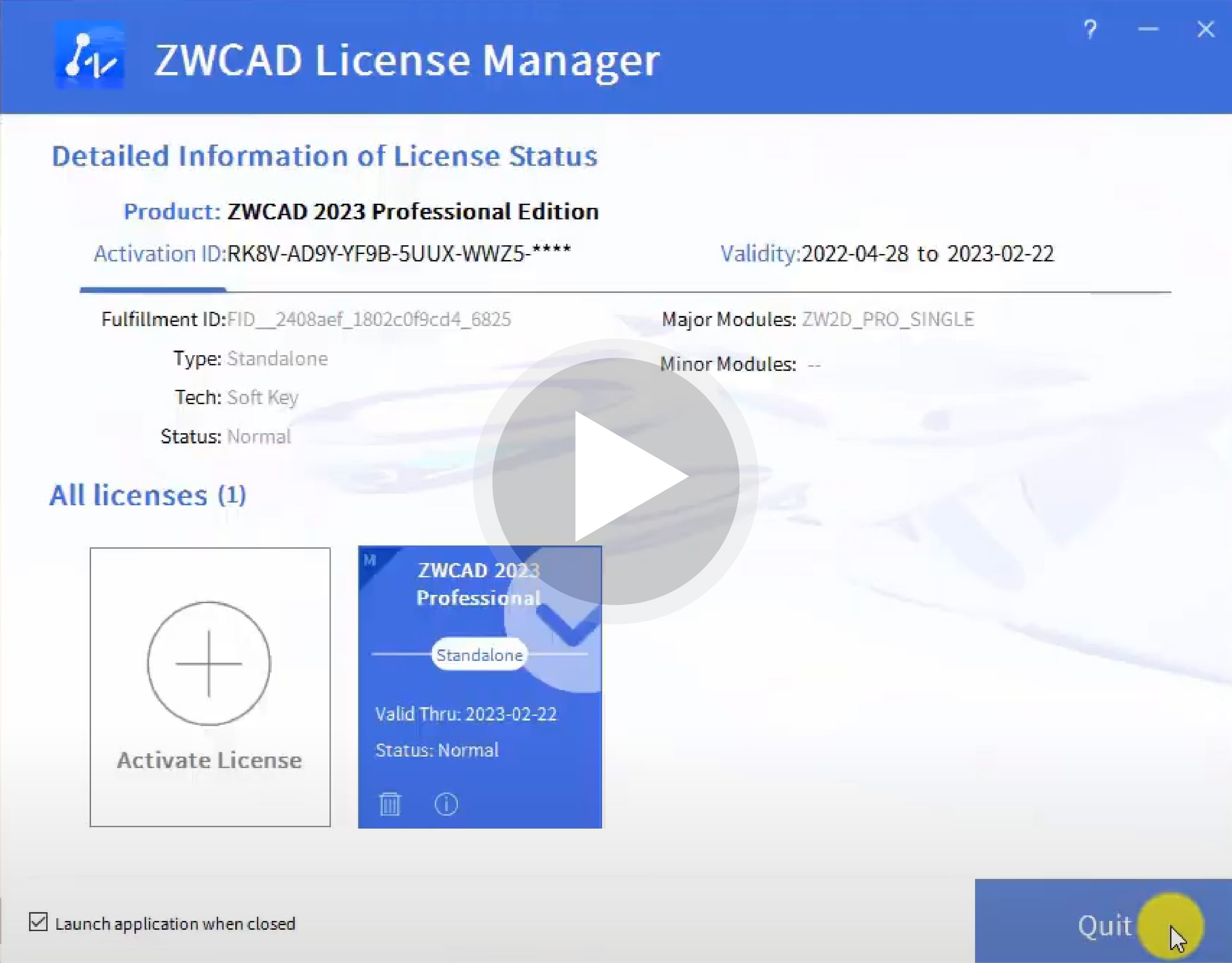 Activate License ZWCAD Offline